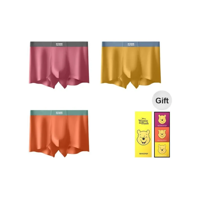Disney Winnie The Pooh Series Underwear Gift Boxes Men's 3 Pack-0