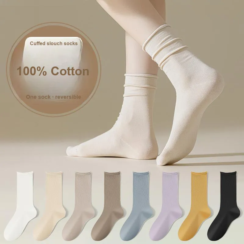 MIIOW Mid Calf Socks Women's 5 Pack-1