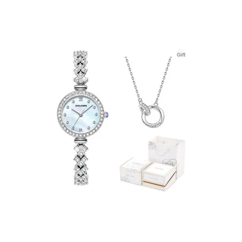 KIOLOERS Princess Mermaid Collection Поворот судьбы Стразы Украшенный браслет и комплект с кварцевым механизмом