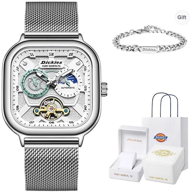 Dickies Wrist Watch Mechanical Movement White Dial Unisex Box Limited Edition-14