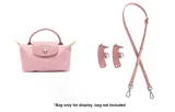 Petal Pink Silver Buckle 95-124cm Leather Strap+[No Perforated]Set