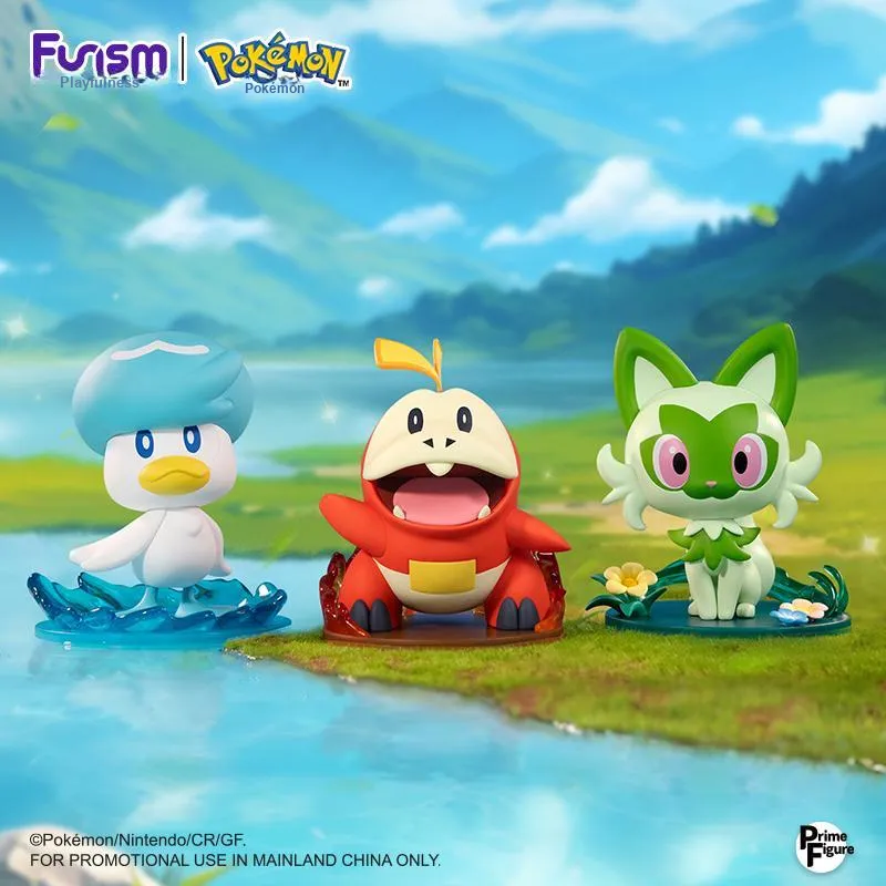 FUNISM Runny Water Duck, Cute Fire Crocodile, New Leaf Meow Pokémon Scarlet And Violet's Three Champions Bonus Gifts-1