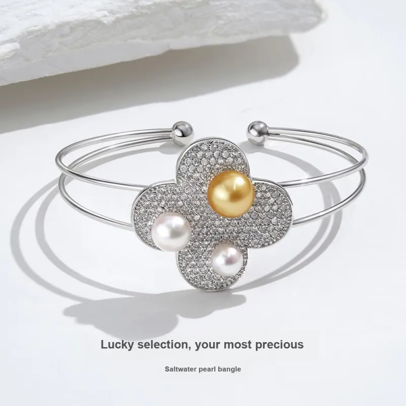 ME LUXE Saltwater Pearl Bangles Women's-2