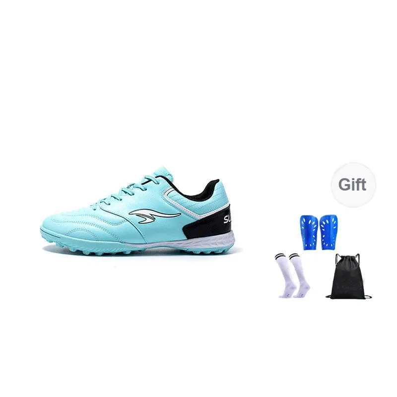SUNAIS Soccer Shoes Unisex Low Top White Black-0