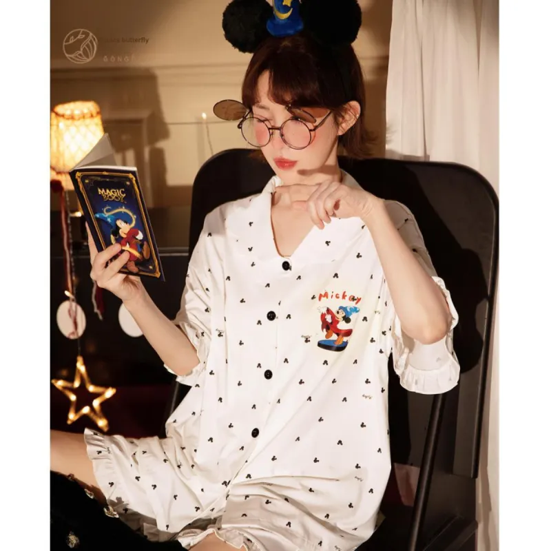 Gongdie x Disney Pajama Set Women's Gift Box Set White-4