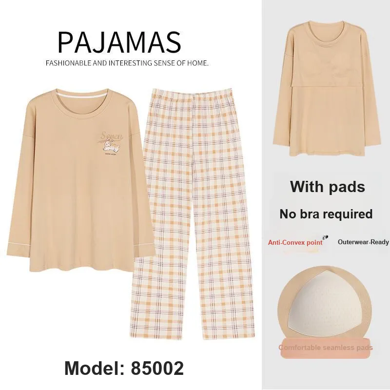 Mulong Family Pajama Set Women's Apricot-1