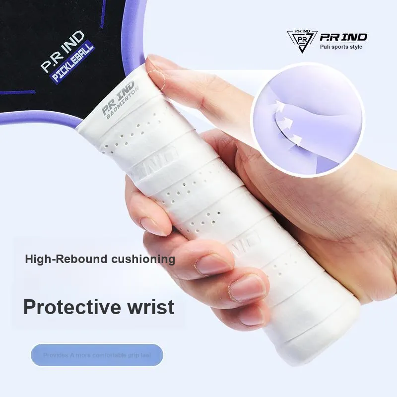 P.R IND Niche Racquet Sports PU Polyurethane Unisex White Pickleball Paddle Grip Tape-2