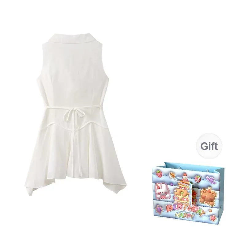 WOWI KCKS Sleeveless Dress Women's White-1