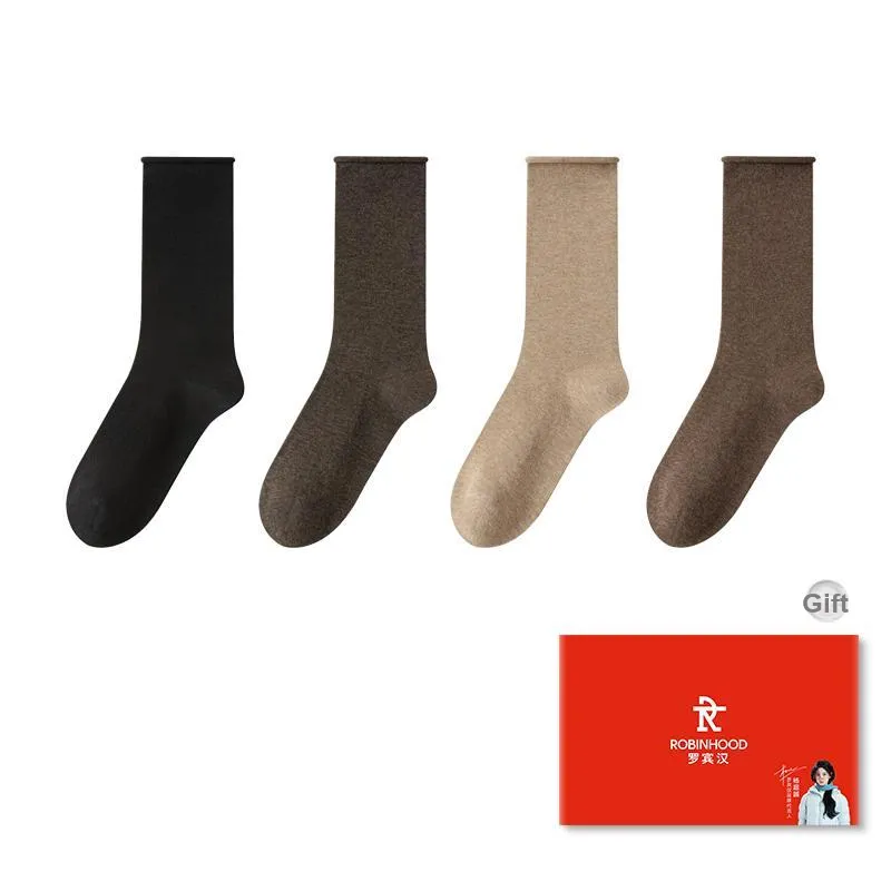 ROBINHOOD Mid Calf Socks Women's 4 Pack Gift Box Set-0