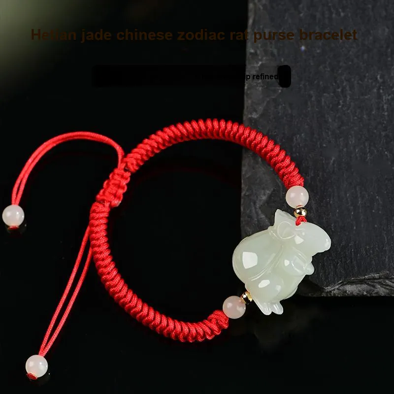 KUNYUYAO Hetian Jade Bracelets Pale Greenish White Jade Unisex-2