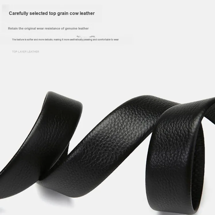 MEXICAN Cow Leather Belts Men's Black Width 3.5cm-2