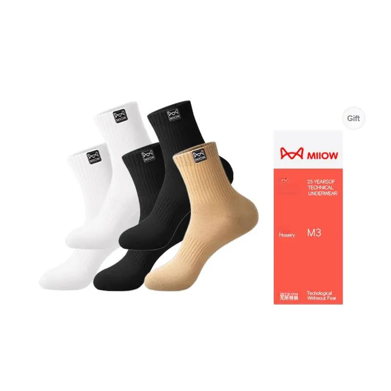 MIIOW Trend Party Series Mid-Calf Socks Men's Box 5-Pack-3