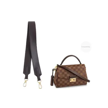 Cow Leather Bag Shoulder Strap Women's Dark Brown