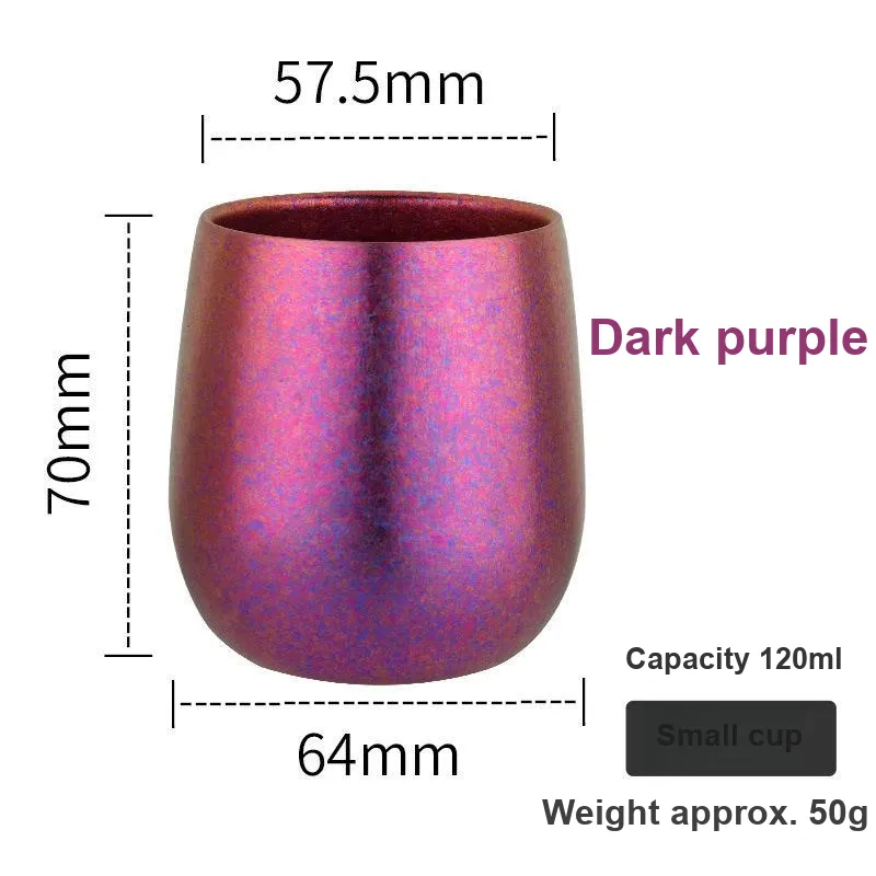 TANLU Outdoor Water Equipment Water Container 120ml 240ml Camping And Barbecue Pure Titanium-6
