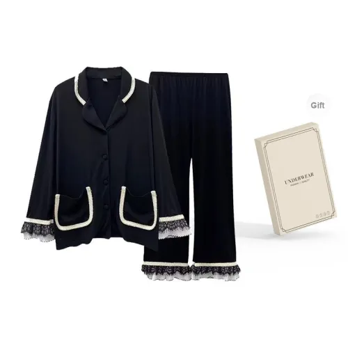 O'MESIK Pajama Set Women's Gift Box Set Black