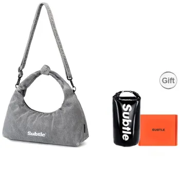 Subtle Fabric Shoulder Bag Handbag Unisex Black/Blue/Gray