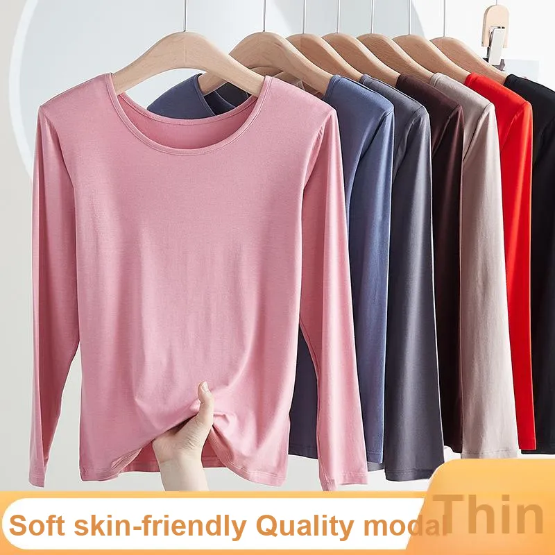 FENTENG Underwear Top Thermal Set Autumn Top And Pants Women's-2