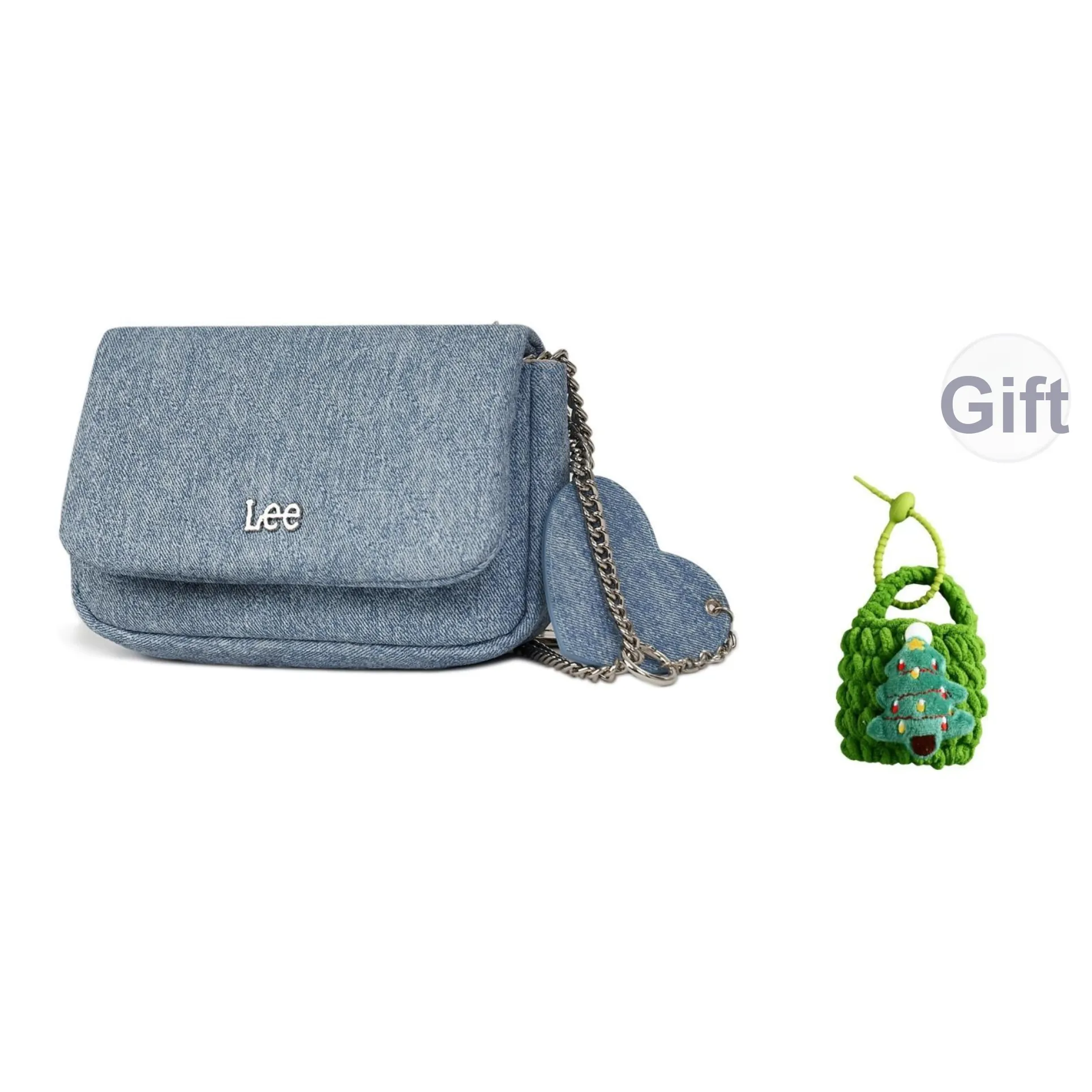 Lee ПУ (полиуретан) Сумка через плечо Маленькая Женская Светло-синяя