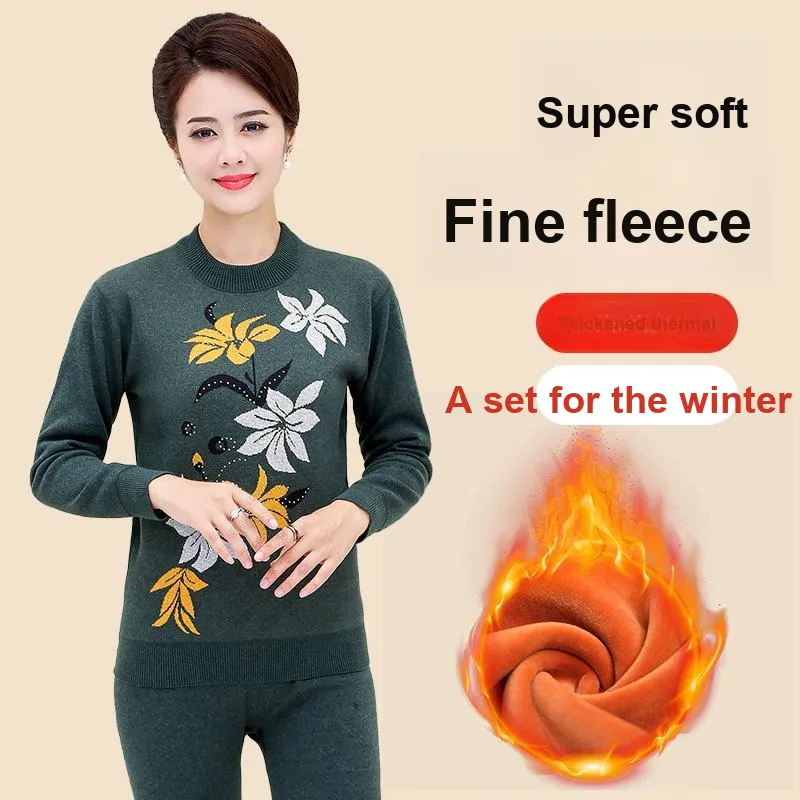 Cotton Gene Thermal Set Women's Sapphire Blue-4