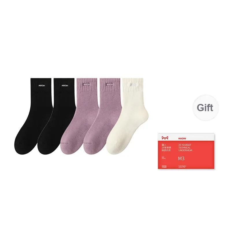 MIIOW Mid Calf Socks Women's Shopping Bag Combo Set-25