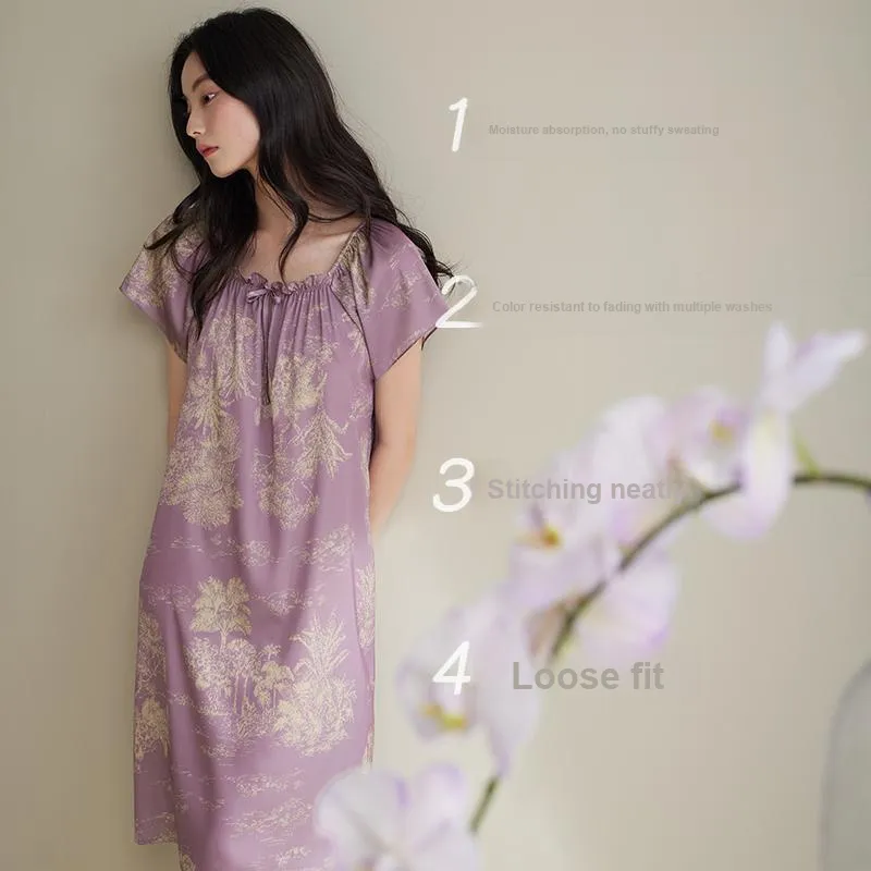 Xuan Liang Nightgown Women's Noble Purple-2
