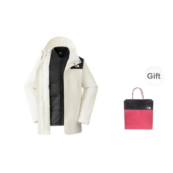 THE NORTH FACE City Outdoor Collection Windbreaker Jackets Men Dune White, Shopping Bag Included