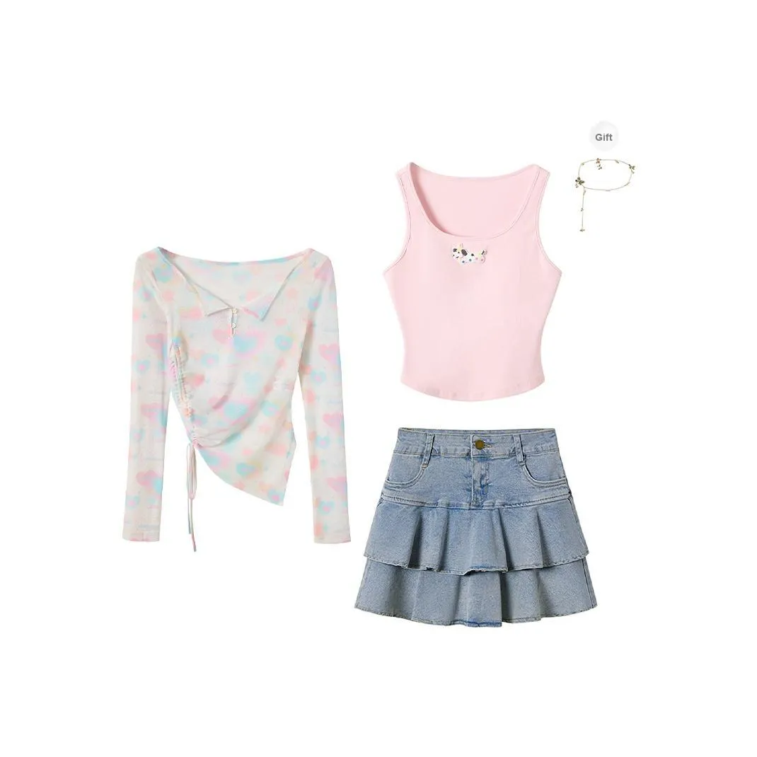 fabric pig Женские комплекты с юбкой