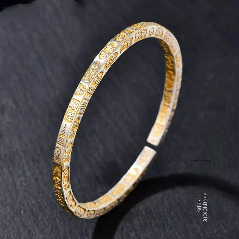 LIUXIN 999 Fine Silver Bangles Women's-4