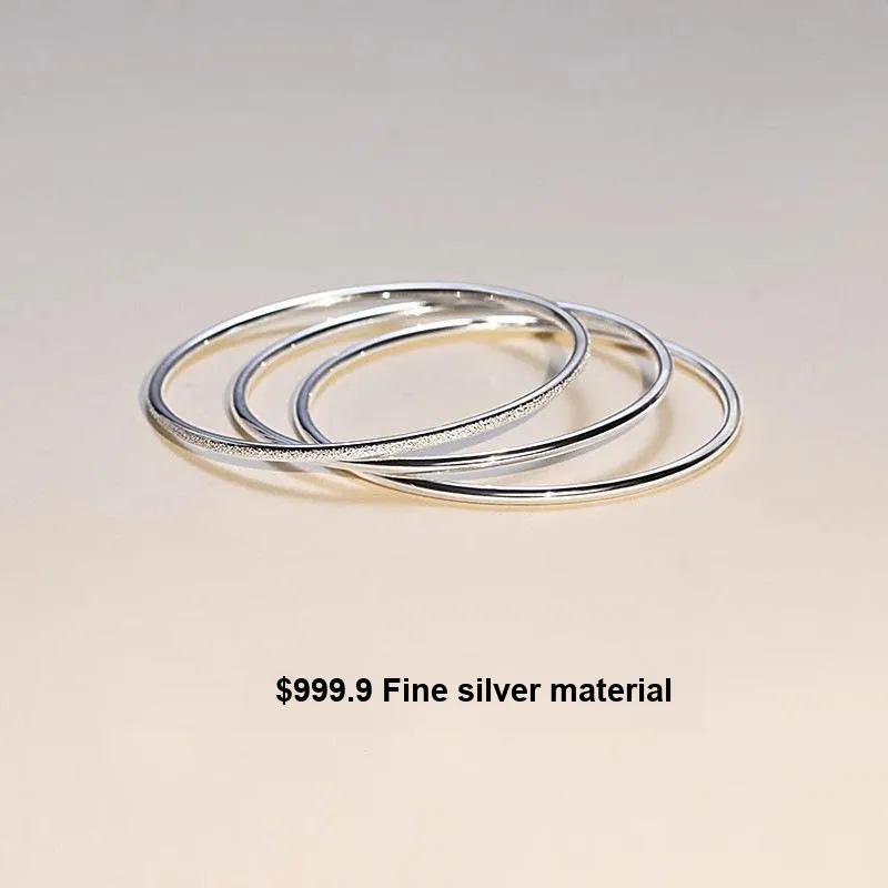 Golden Linmen 999 Fine Silver Bangles Unisex-3