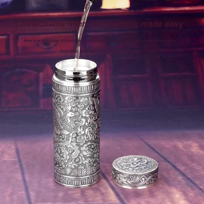 Yu Yin 999 Fine Silver Insulated Cups Men's-3