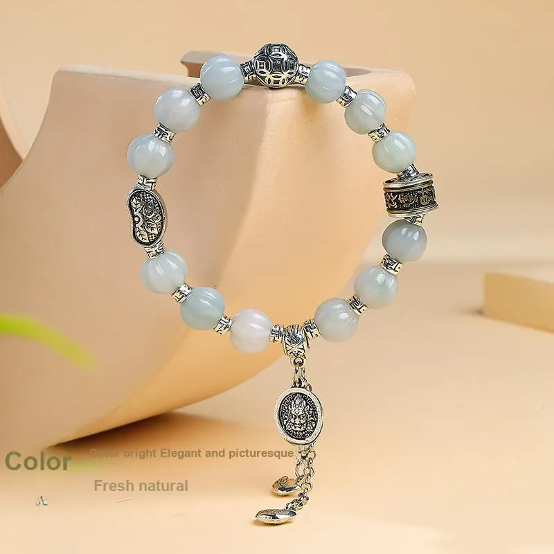 With The Heart Of The Jade Glutinous Jade Jadeite Bracelets Women's-5