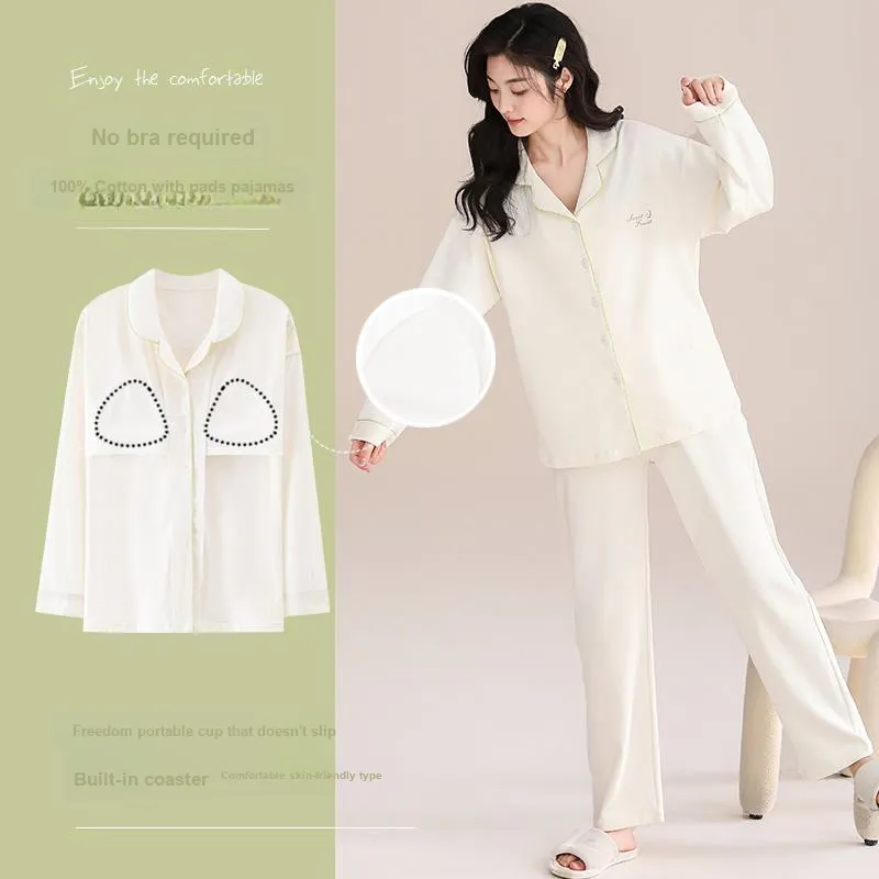 GRACEWELL Pajama Set Women's Milk White-3