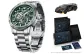 Silver Case Green Dial Steel Band[Limited Sports Car Clothing Sets]