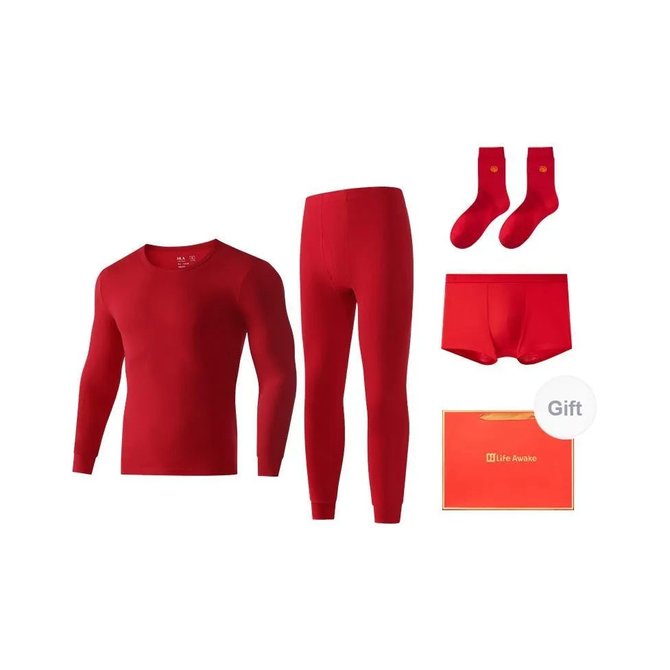 HLA Thermal Set Unisex Gift Box Set Red