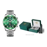 U9606G2 Silver Case Green Dial, Silver Steel Band[Collectible Crown Box+Strap]