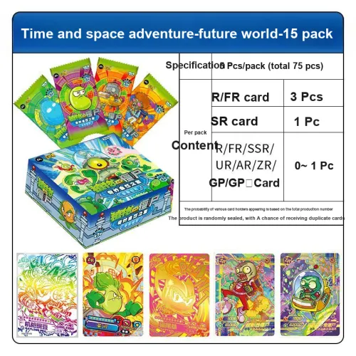 KAYOU Растение VS. Zombies Чудеса Натуральный Journey Time And Космос Приключение Vol. 3 IP Аниме Карточки 30 Сумки Коробка