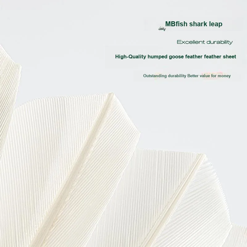 MBFISH Shark Jump Size 2 Goose Feather Shuttlecock 12 Pack Goose Feather Humped Goose Feather Everyday Shuttlecocks-6