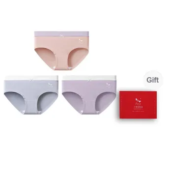 RED DRAGONFLY Cotton Panties Women's 3 Pack Gift Box Set