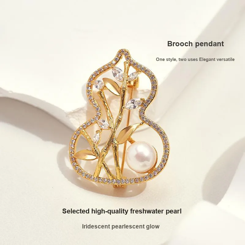QLADY Pearl Brooches Women's-4