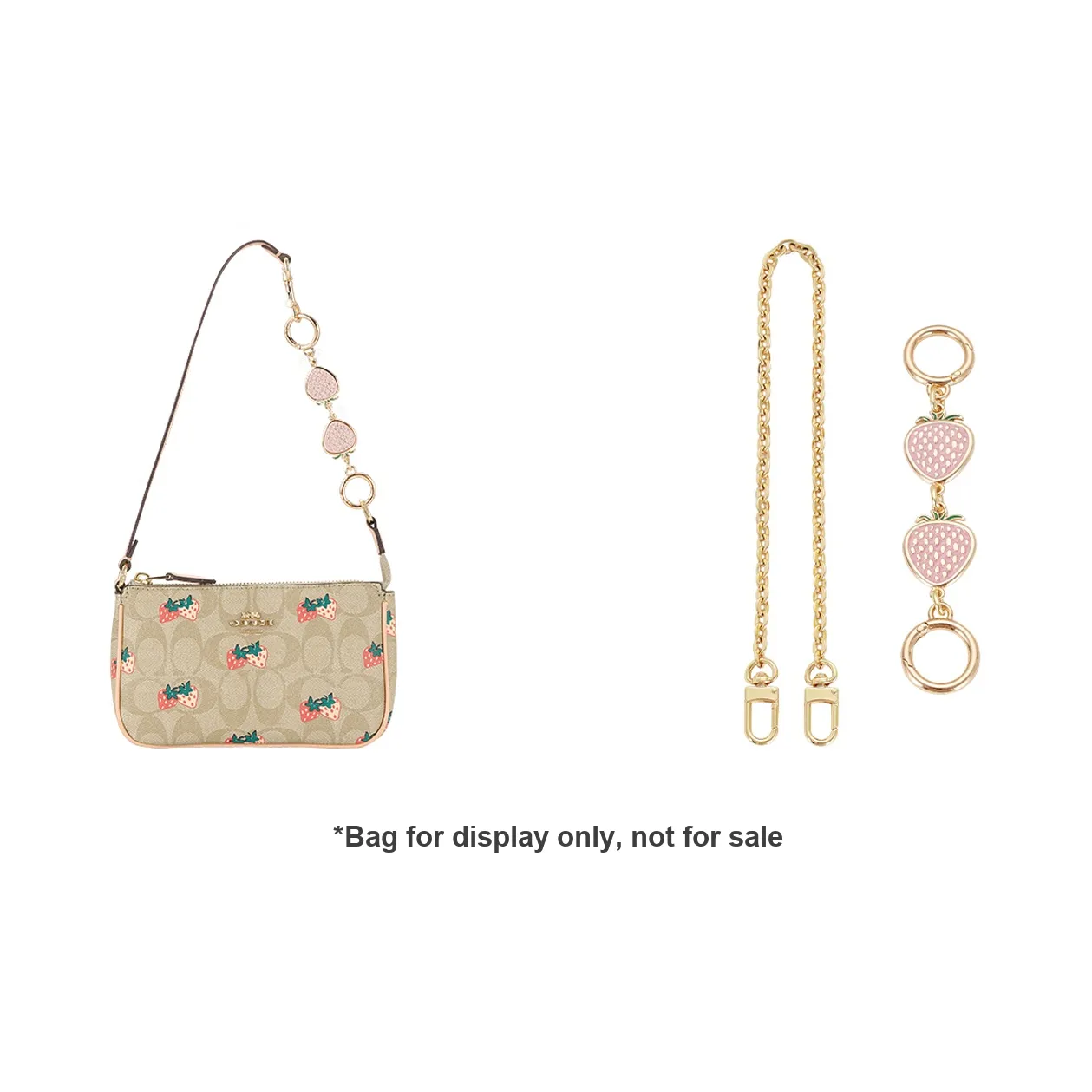 Lan Bao Fan Alloy Metal Bag Accessory Bag Strap Decorative Chain Women's Red Pink