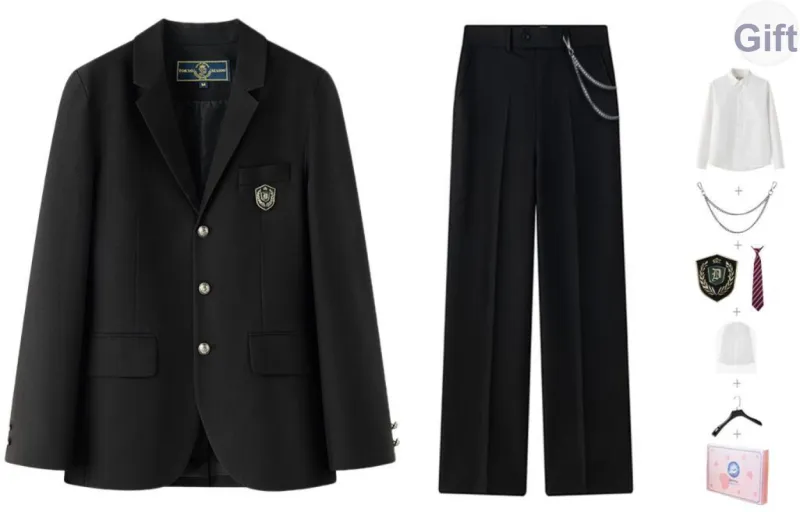 Black Tokyo Season Dk Uniform Clothing Sets Early Spring Unisex Gift Box Set-7