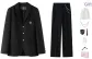 Gift Box Set (Black Zaki Butler Business Suit+Suit Trouser) Comes with Shirt+Dust Bag+Badge+Pants Chains+Tie
