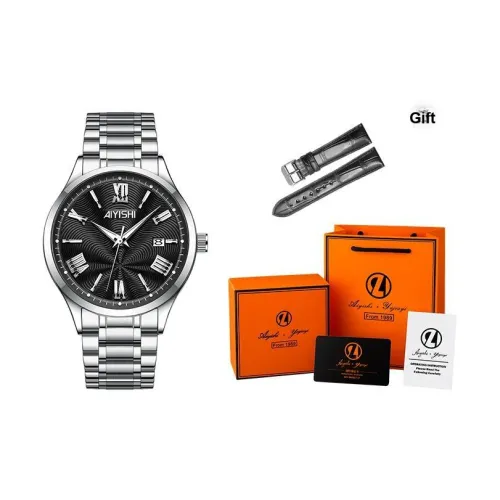 AIYISHI Кварцевый механизм ремешок из нержавеющей стали часы унисекс разноцветный циферблат