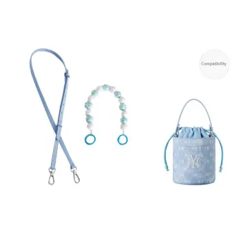 Cow Leather Bag Strap Women's Blue