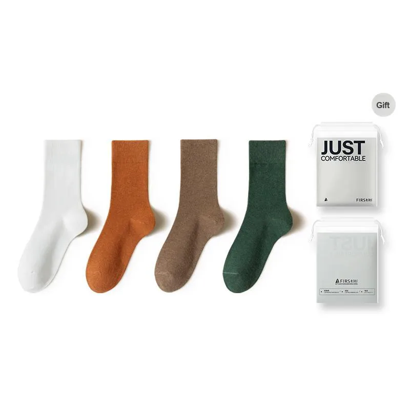 FIRS Mid Calf Socks Women's Shopping Bag 4 Pack-5