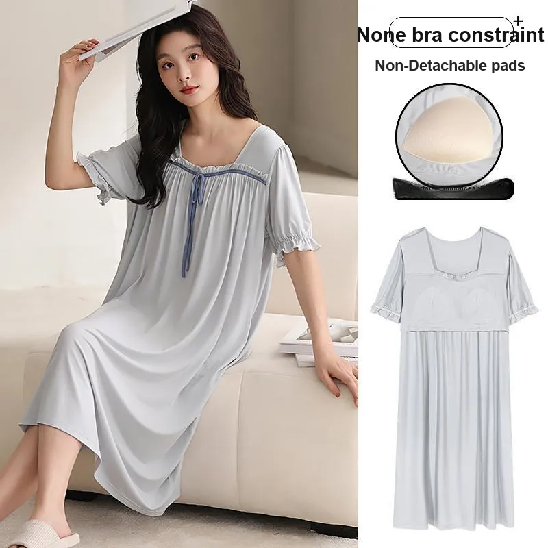 MADALLO Nightgown Women's Dusty Blue-1