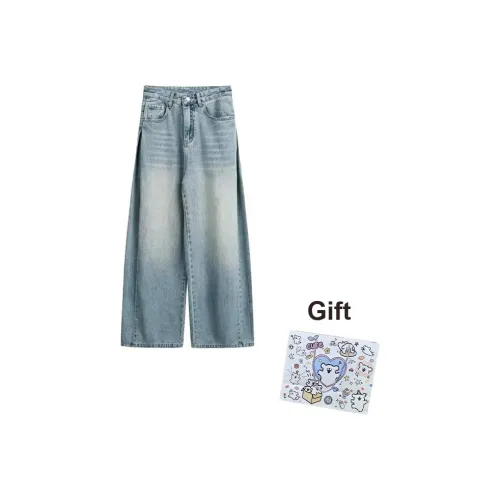 MARIE·COCO Желтые Грязные Джинсы с Флисовой Подкладкой Женские Джинсы