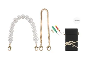 Lan Bao Fan Alloy Metal Shoulder Strap Chain With Accessories Women's Gold Tone
