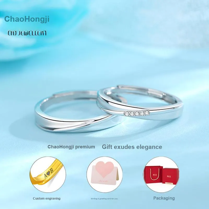 CHAOHONGJI 925 Sterling Silver Rings Unisex-6