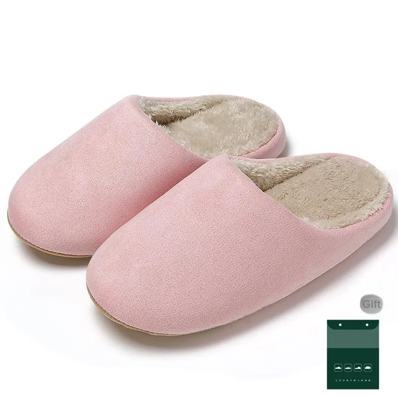 Red Bean Minimalist Style Cotton Slippers-7